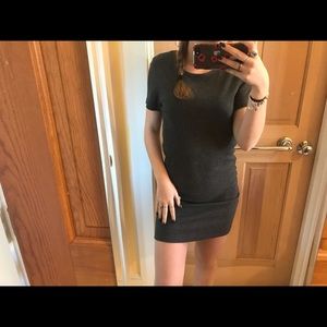 Dark gray loose bodycon dress
